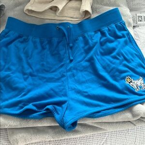 Electric Blue Athletic Shorts with Elastic Waistband